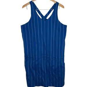New Marmot Gretchen Blue Striped Racerback Mini Dress UPF 50 Women Size XL